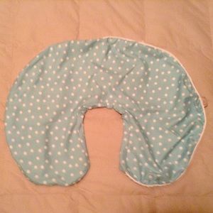 Blue and white polka dot/stripe Boppy Cover